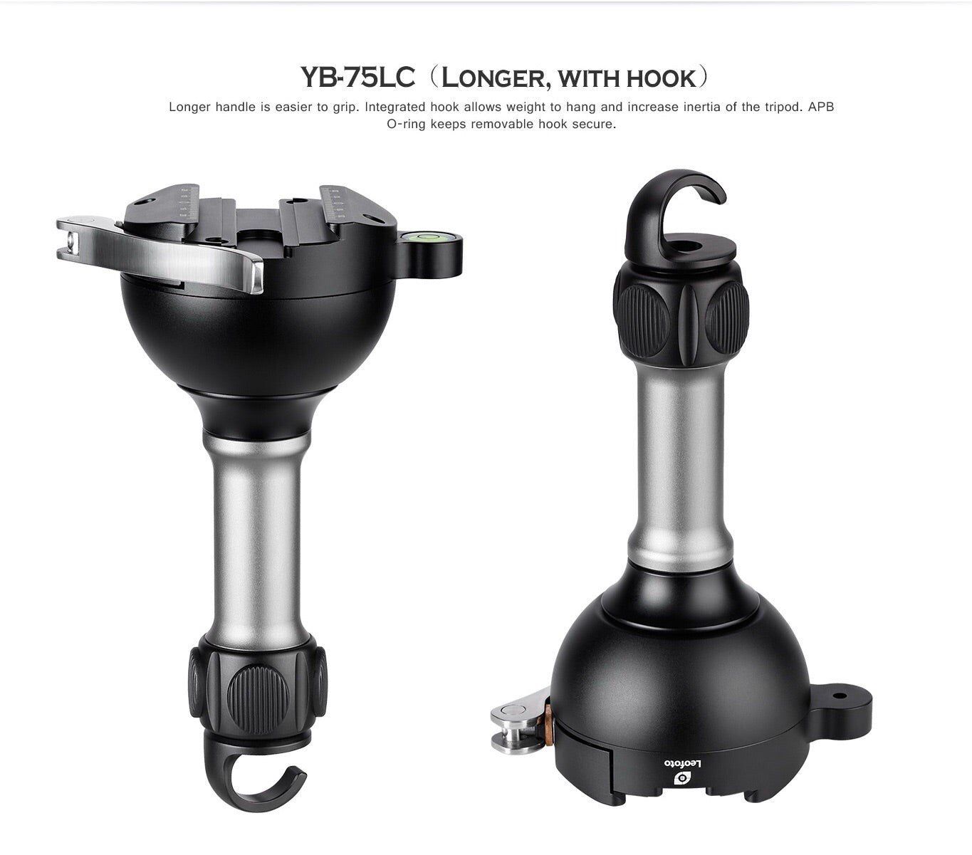 Leofoto YB-75LC 75 MM Tripod Leveling Head W Hook
