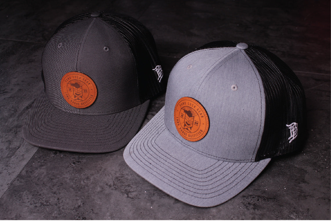 Sand Sock Gear Snapback Leather Patch Hat
